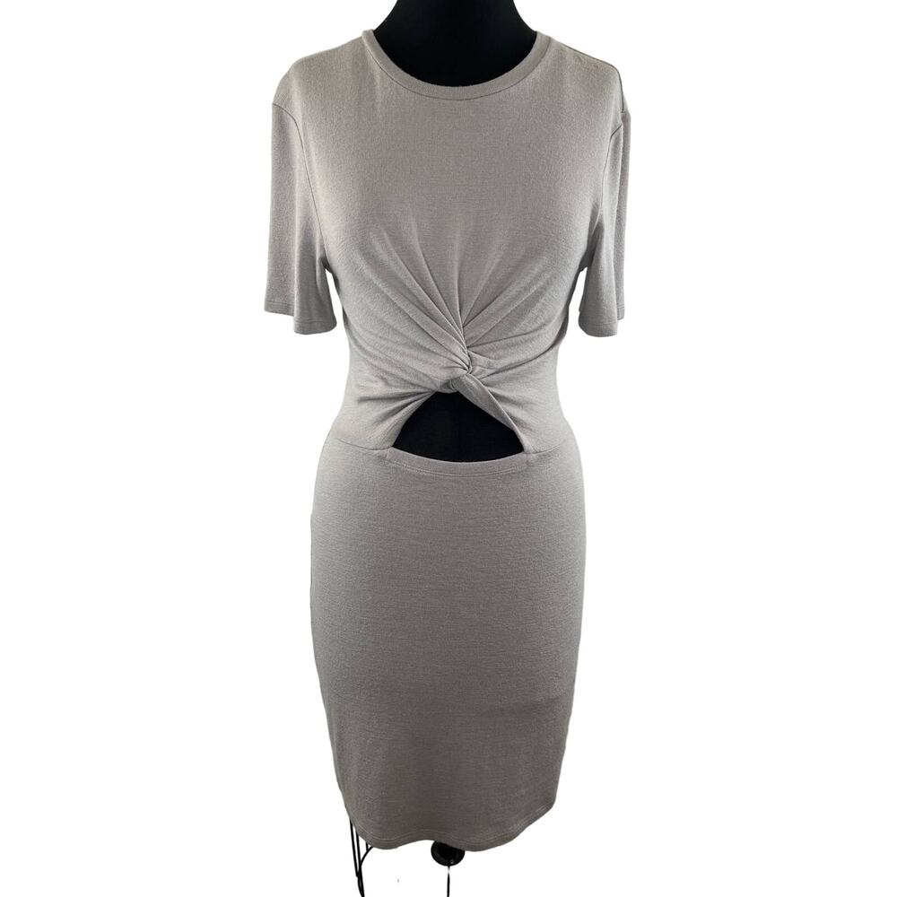 Wilfred Free Katz Short Sleeve Twist Front Cut-Out Women's Mini Dress Size M
